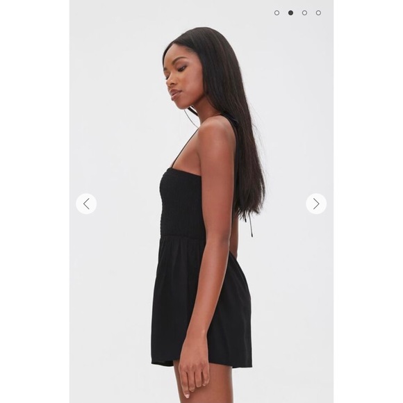 Forever 21 Smocked Tie-Strap Romper - Picture 2 of 4